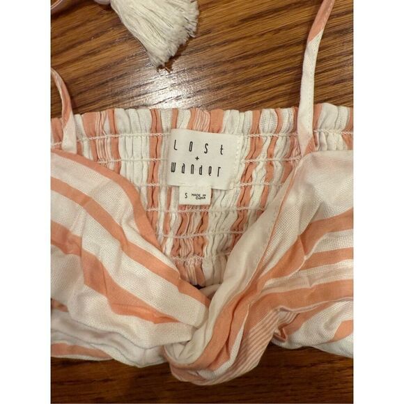 Lost + Wander Striped Tassel Tie Bandeau Top – Size S - Picture 2 of 4